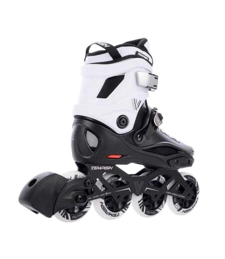 Patins À Roulettes Alignées Enfant 39 Fr Blanc Noir Tempish