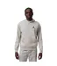 Mens Air Jordan Fleece Hoodie Grey Black Nike-1