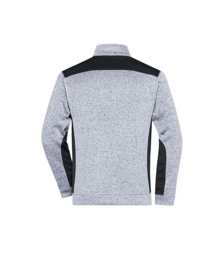 Veste Polaire Strong Homme Blanc Chiné Carbone James And Nicholson