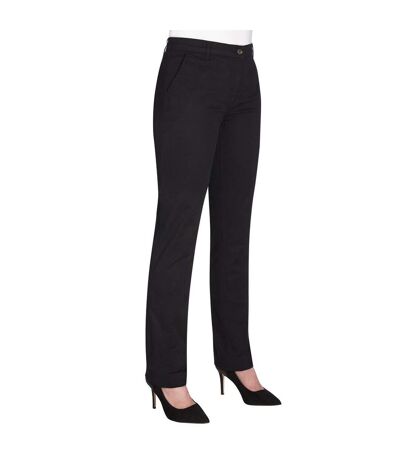 Brook Taverner Womens/Ladies Houston Slim Leg Chino Pants (Black) - UTPC3391