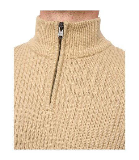 Pull Havaline Homme Beige Gris Crosshatch