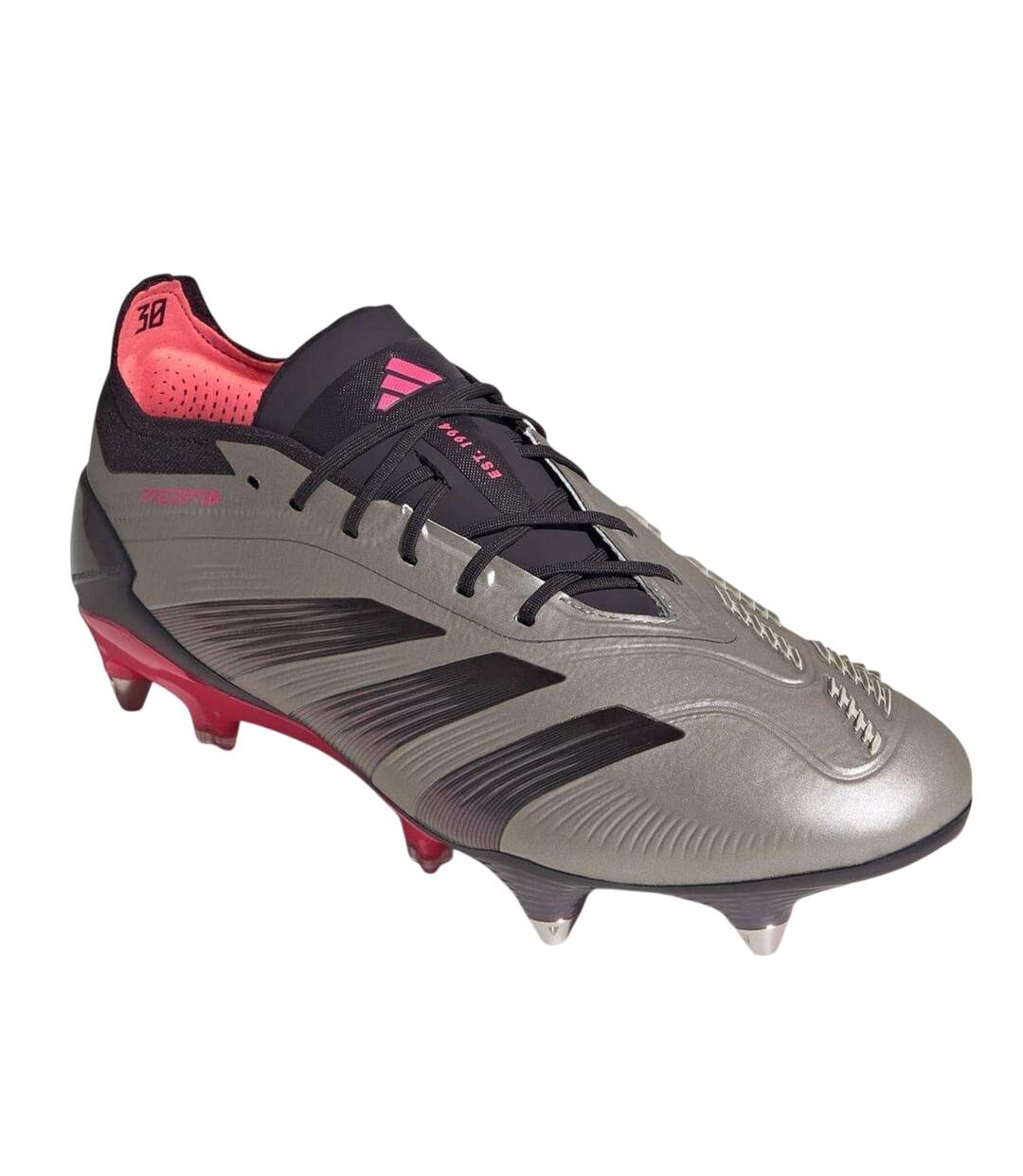 Chaussures De Foot Pour Terrain Souple Predator Adulte Argenté Noir Adidas-1