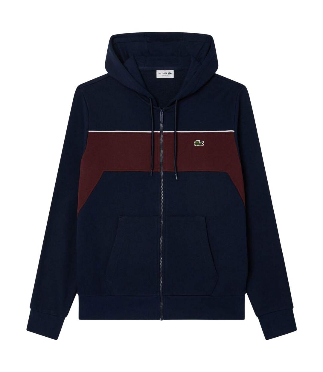 Veste À Capuche Style Bloc De Couleurs Homme Bleu Marine Rouge Lacoste-2