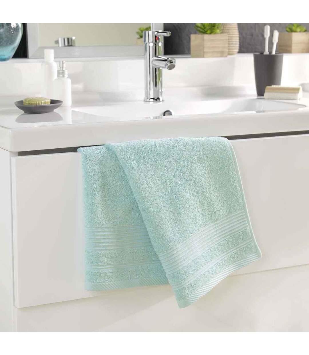Serviette de Toilette Tendresse 50x90cm Céladon-2