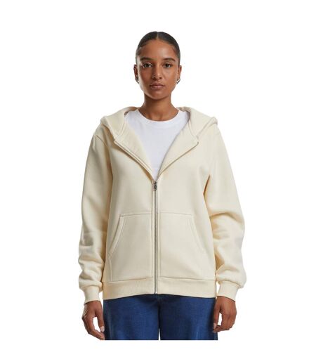 Sweat À Capuche Duveteux Femmes/ladies Sable Blanc Build Your Brand