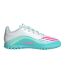 Childrens/kids F50 Lionel Messi Astro Turf Trainers White Pink Blue Adidas-1