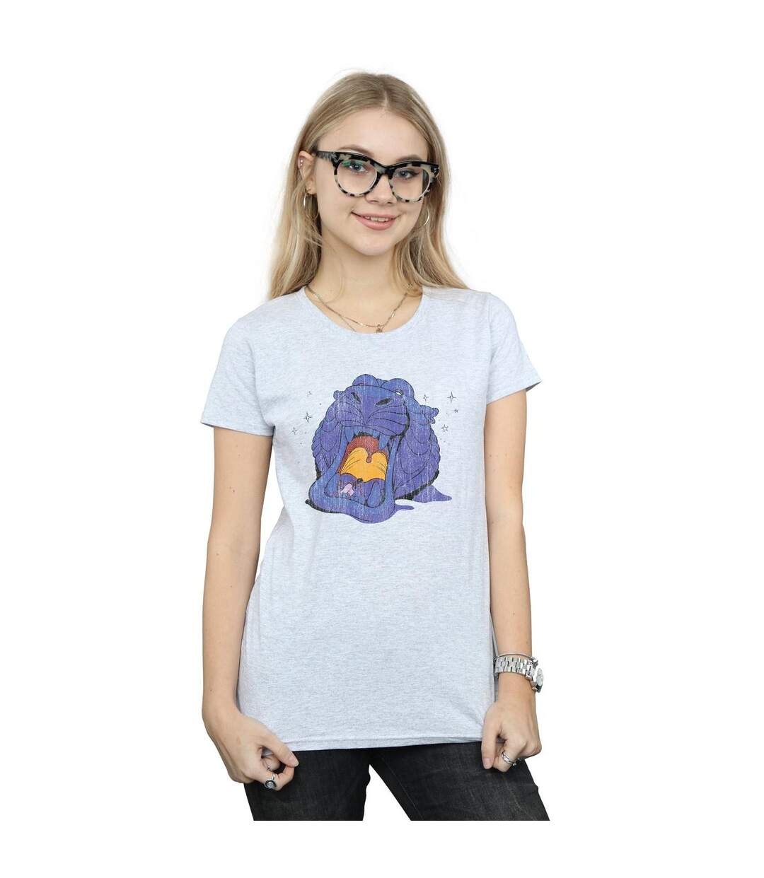 Disney - T-shirt ALADDIN CAVE OF WONDERS DISTRESSED - Femme (Gris chiné) - UTBI15588-2