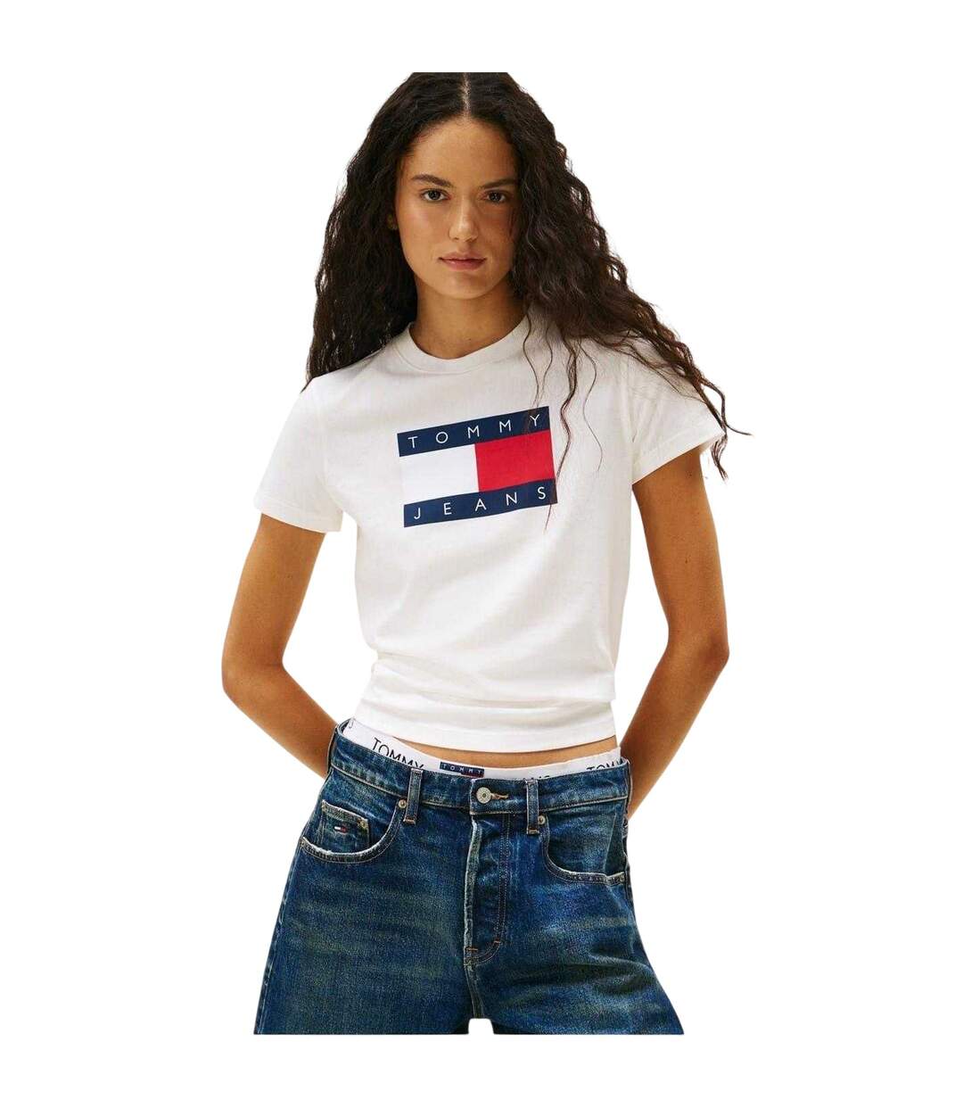 T-shirt Motif/style Badge Homme Écru Tommy Jeans-4
