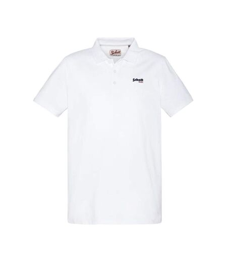 Polo Blanc Homme Schott S0022 - S