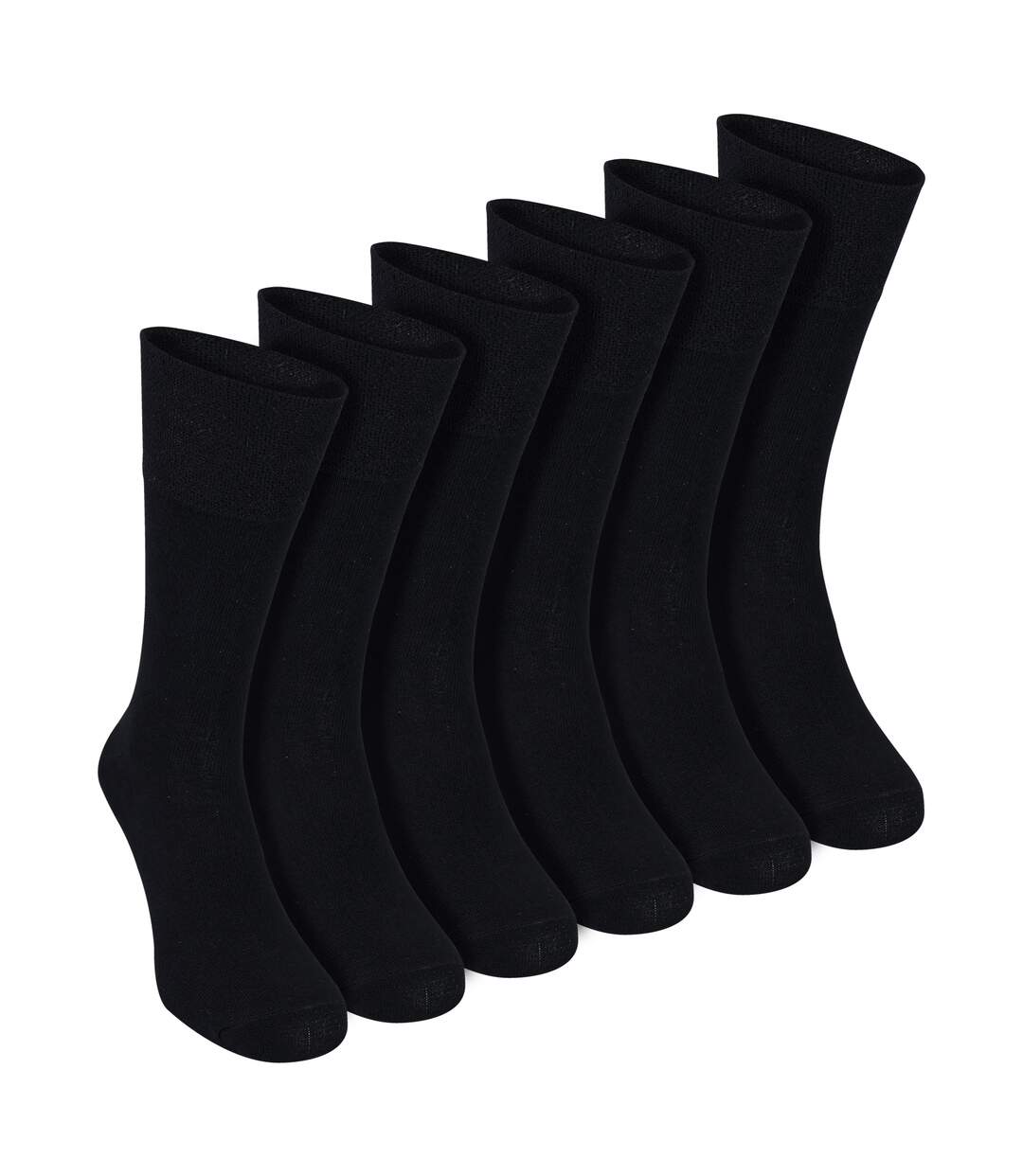 6 Pack Mens Bamboo Non Elastic Socks Soft Breathable Everyday Comfort-1