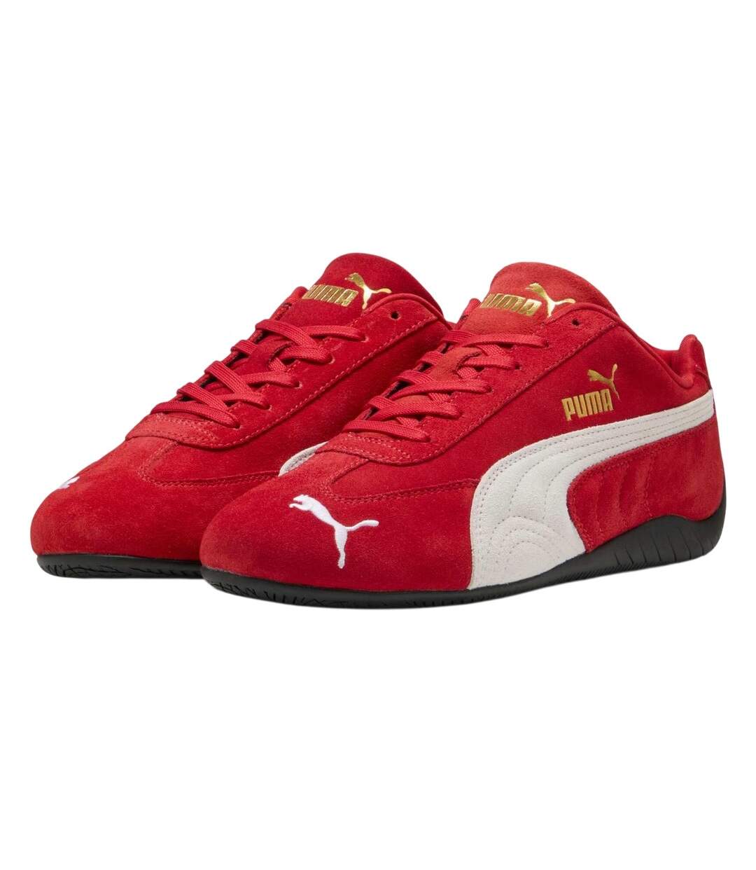 Mens Speedcat Cow Leather Trainers Red White Puma-4