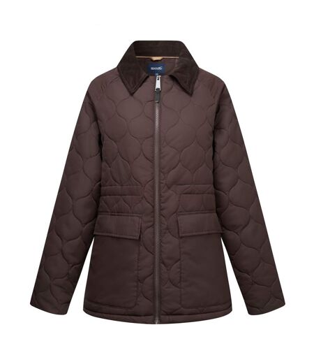 Womens/ladies Amira Quilted Padded Jacket Dark Chocolate Regatta