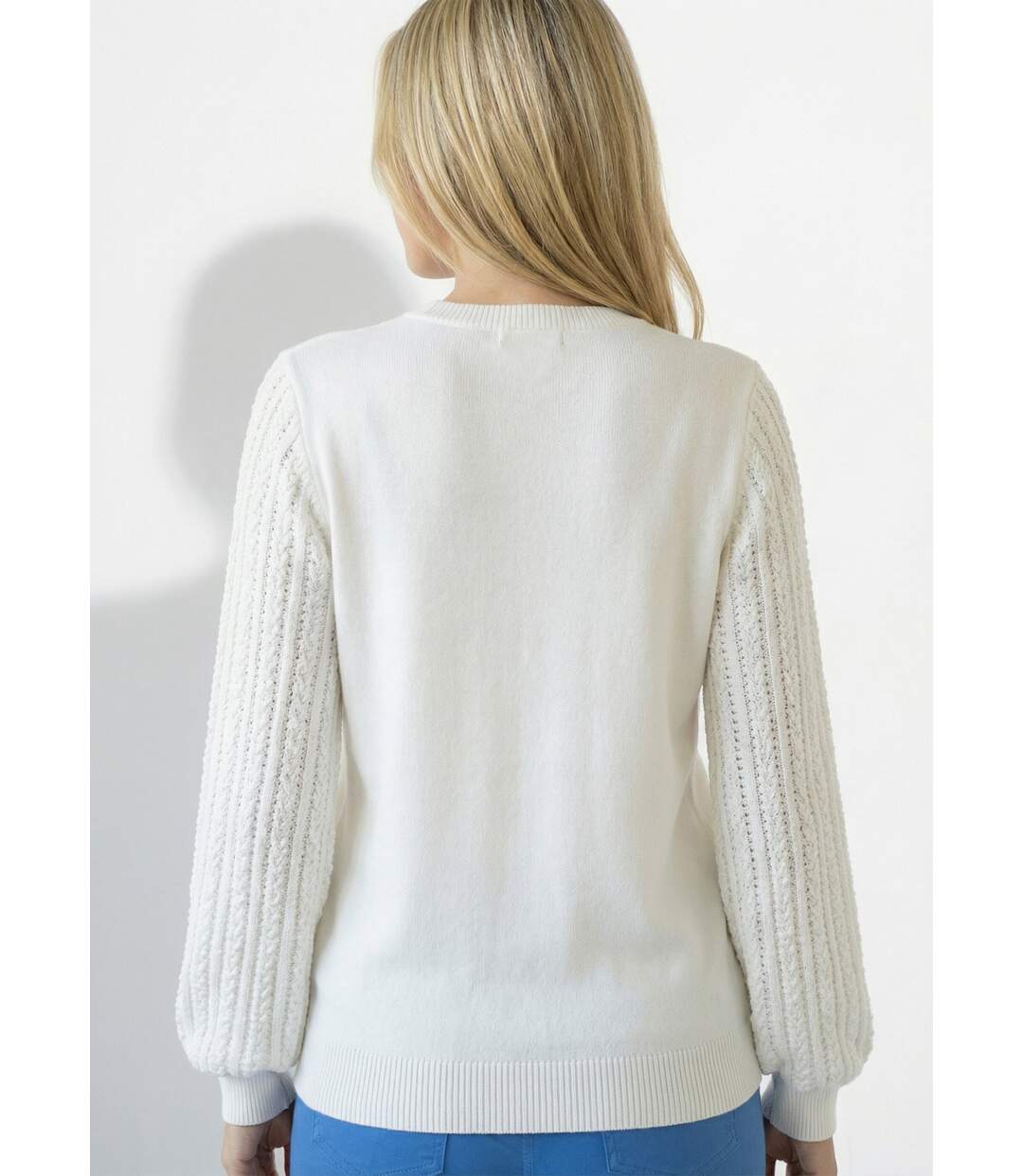 Pull en tricot manches fantaisie-2