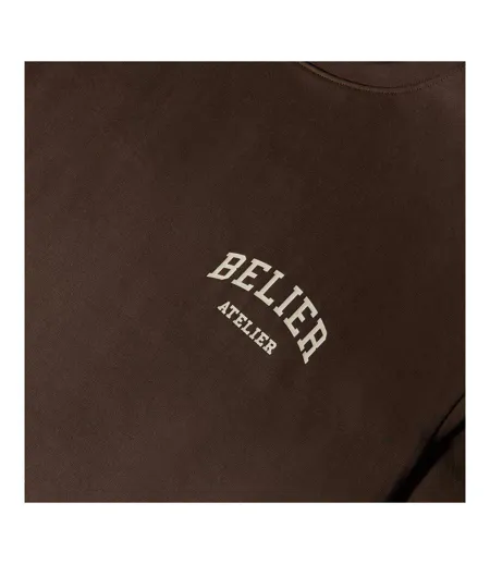 Mens Campus Atelier T-shirt Brown Ecru Belier