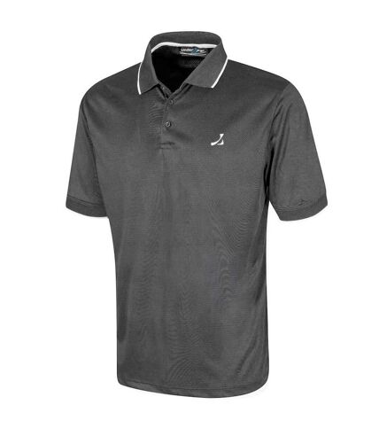 Polo en tricot gaufré pour hommes charbon de bois Under Par