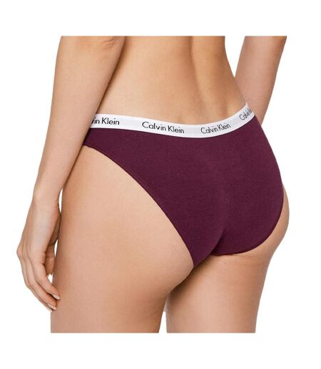 Culotte Prune Femme Calvin Klein Jeans Thong - M