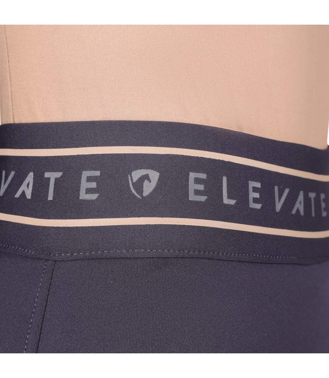 Womens/ladies elevate allure horse riding tights navy/gunmetal grey Hy-3
