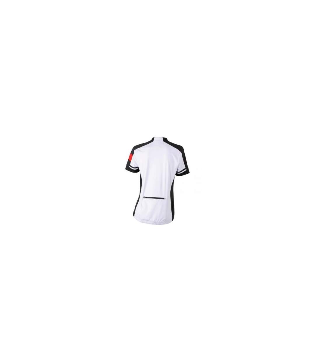 maillot cycliste zippé FEMME JN453 - blanc-3