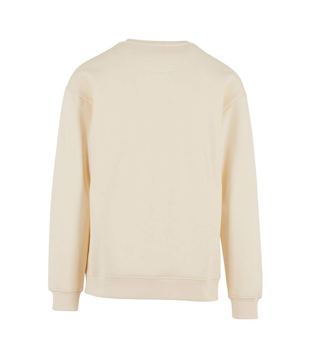 Mens Crew Neck Plain Sweatshirt White Sand Build Your Brand-2