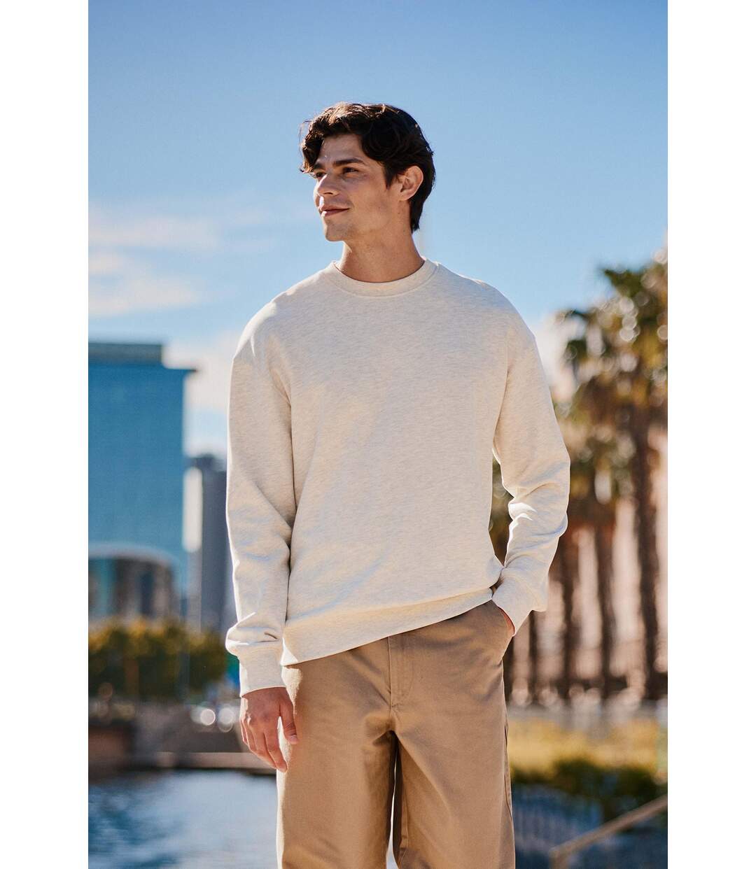 Mens jonah organic sweatshirt grey Animal-2