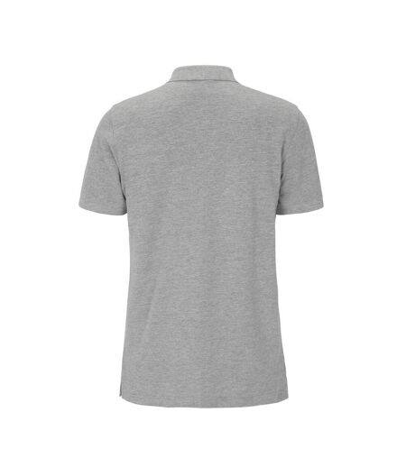 Mens Pique Polo Shirt Grey Melange Cottover