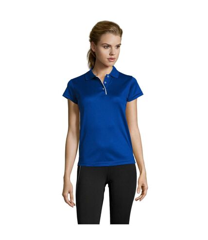 SOLS Womens/Ladies Performer Short Sleeve Pique Polo Shirt (Royal Blue) - UTPC2161
