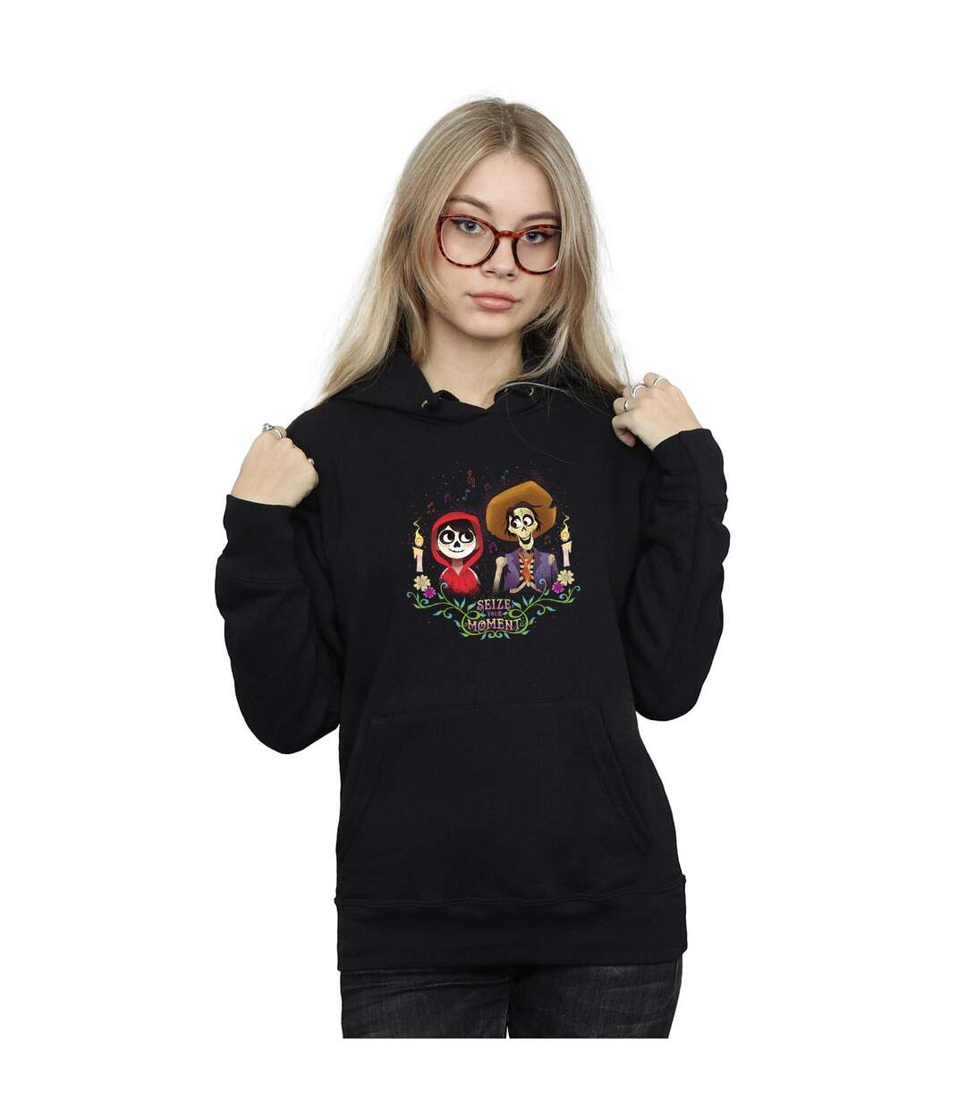 Disney - Sweat à capuche COCO MIGUEL AND HECTOR - Femme (Noir) - UTBI2564-2