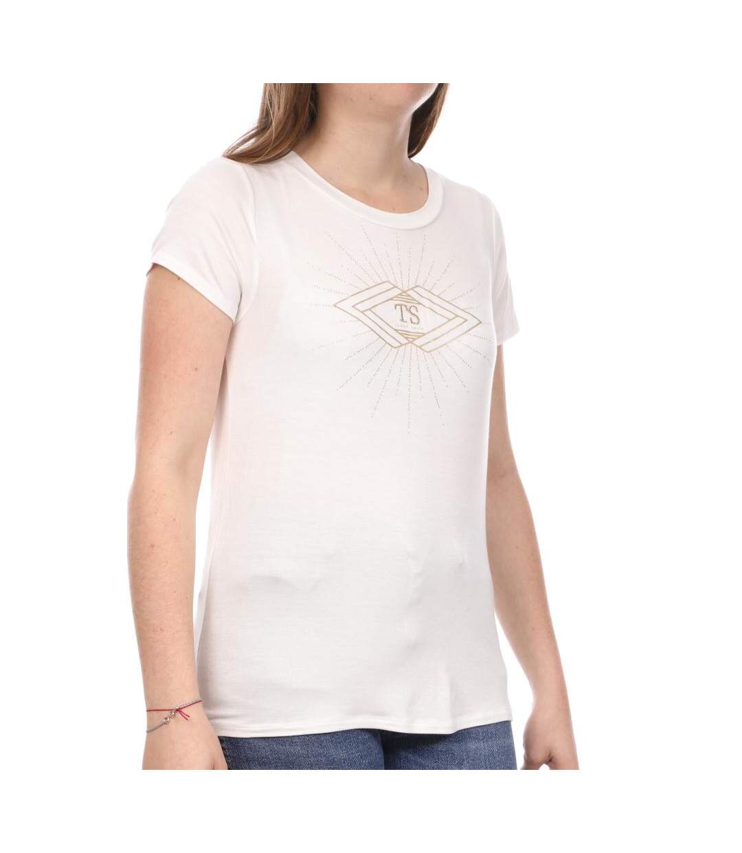 T-shirt Blanc Femme Teddy Smith Tavian - M-1