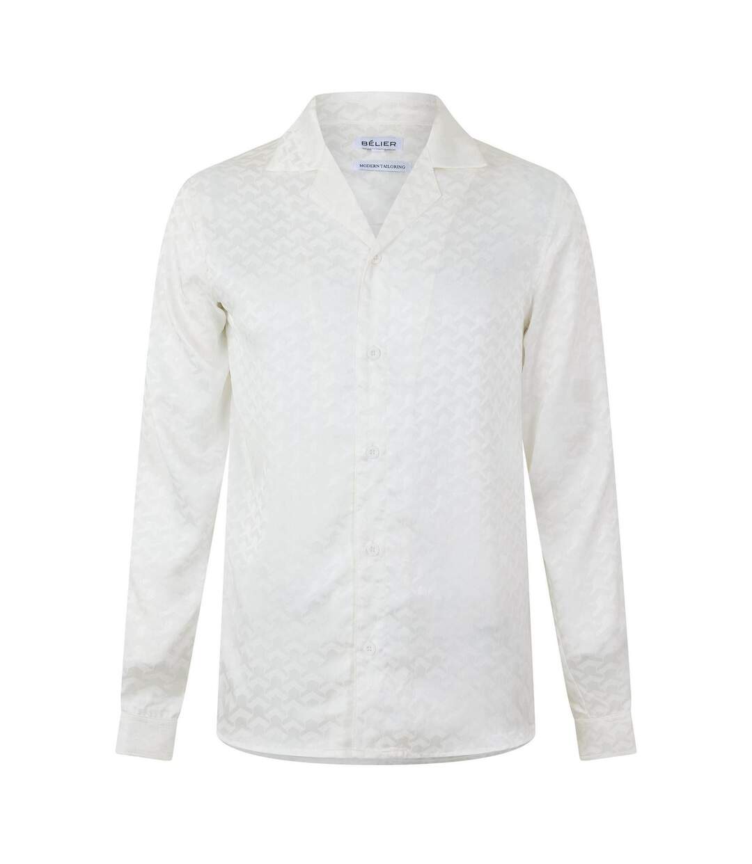 Chemise Manches Longues Motif/style À Motifs Homme Blanc Belier-1