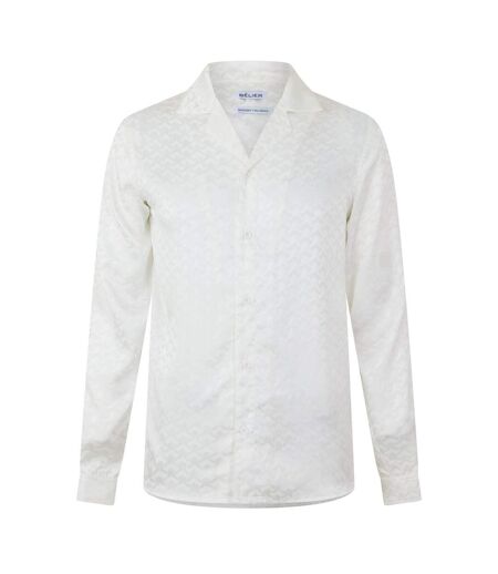 Chemise Manches Longues Motif/style À Motifs Homme Blanc Belier