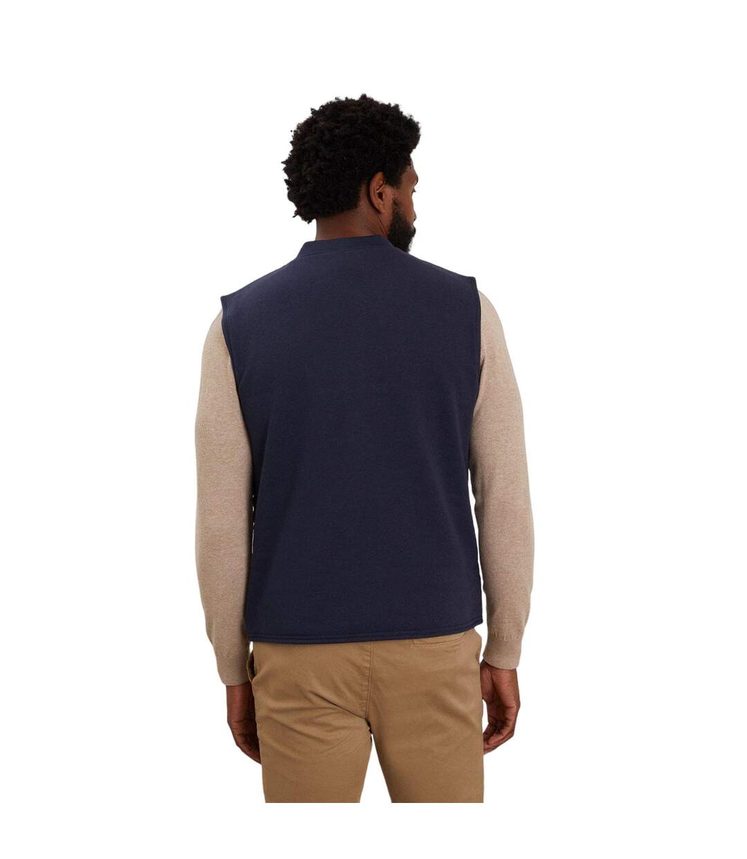 Mens hybrid bomber gilet navy Burton-2