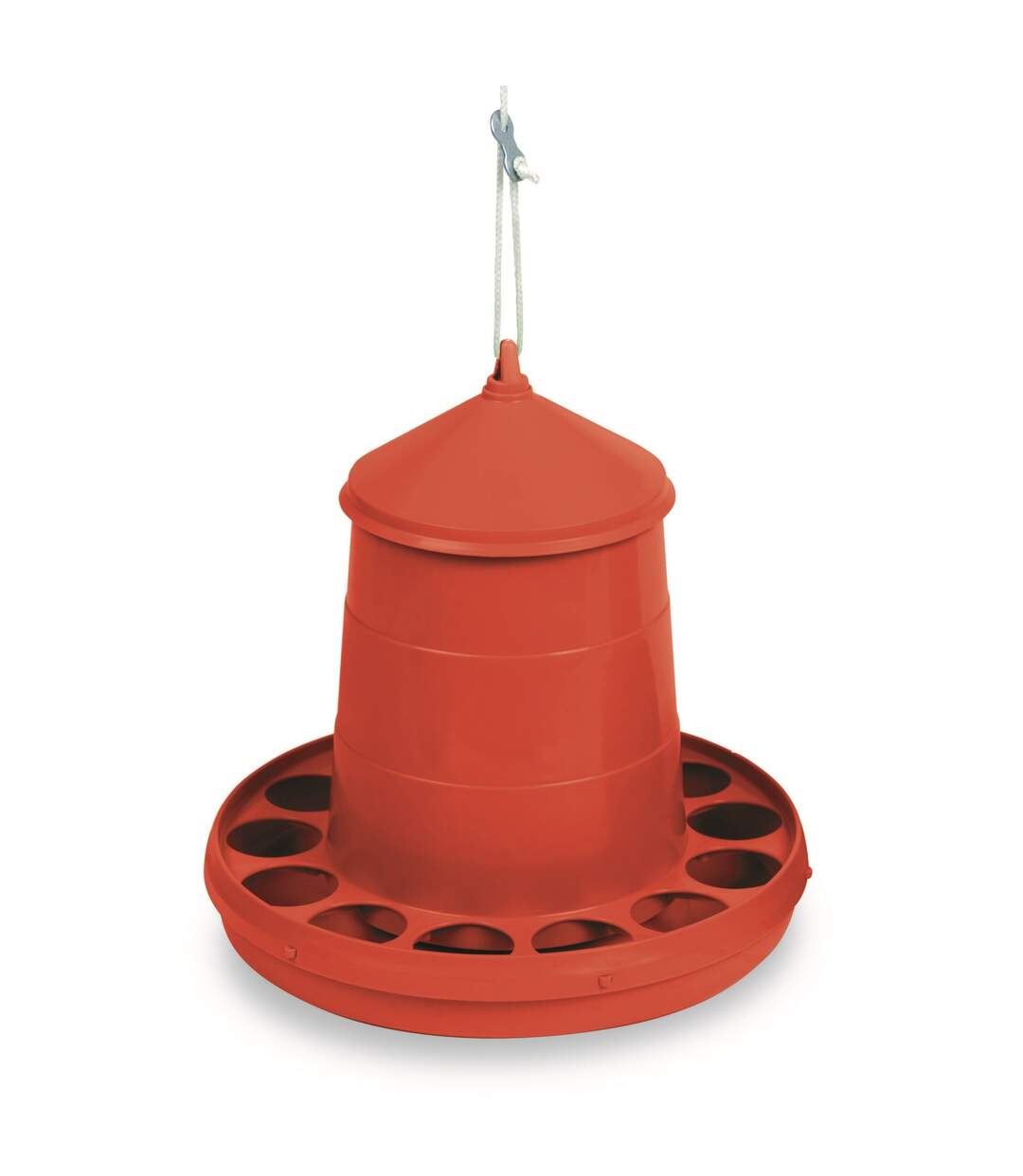 Gaun Plastic Poultry Feeder (Red) (8kg) - UTTL1483