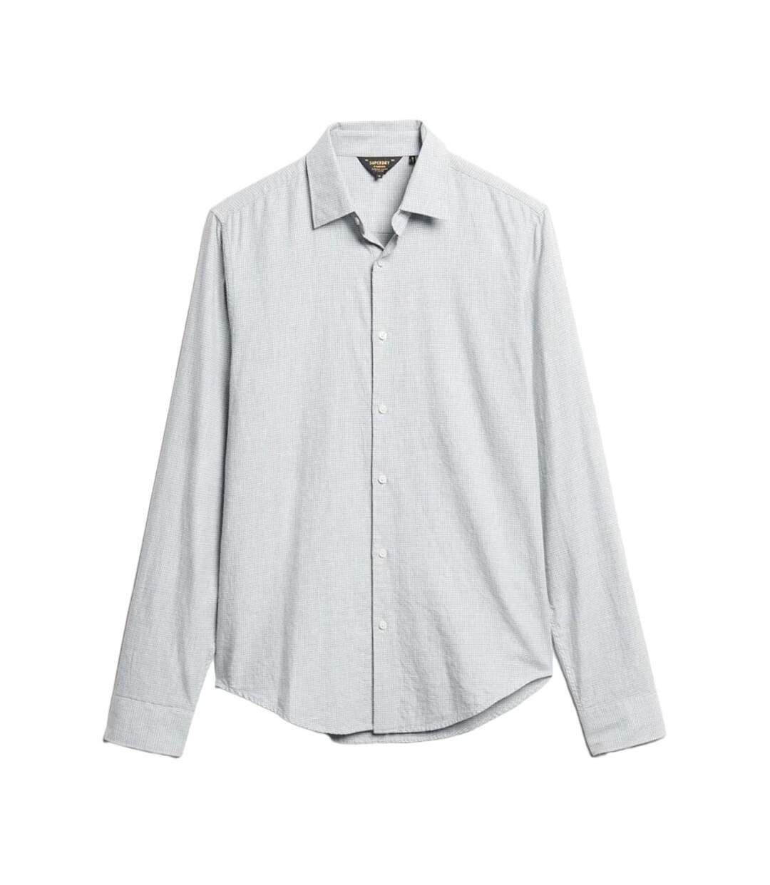 Chemise bleu/gris homme superdry smart shirt - xxl-3