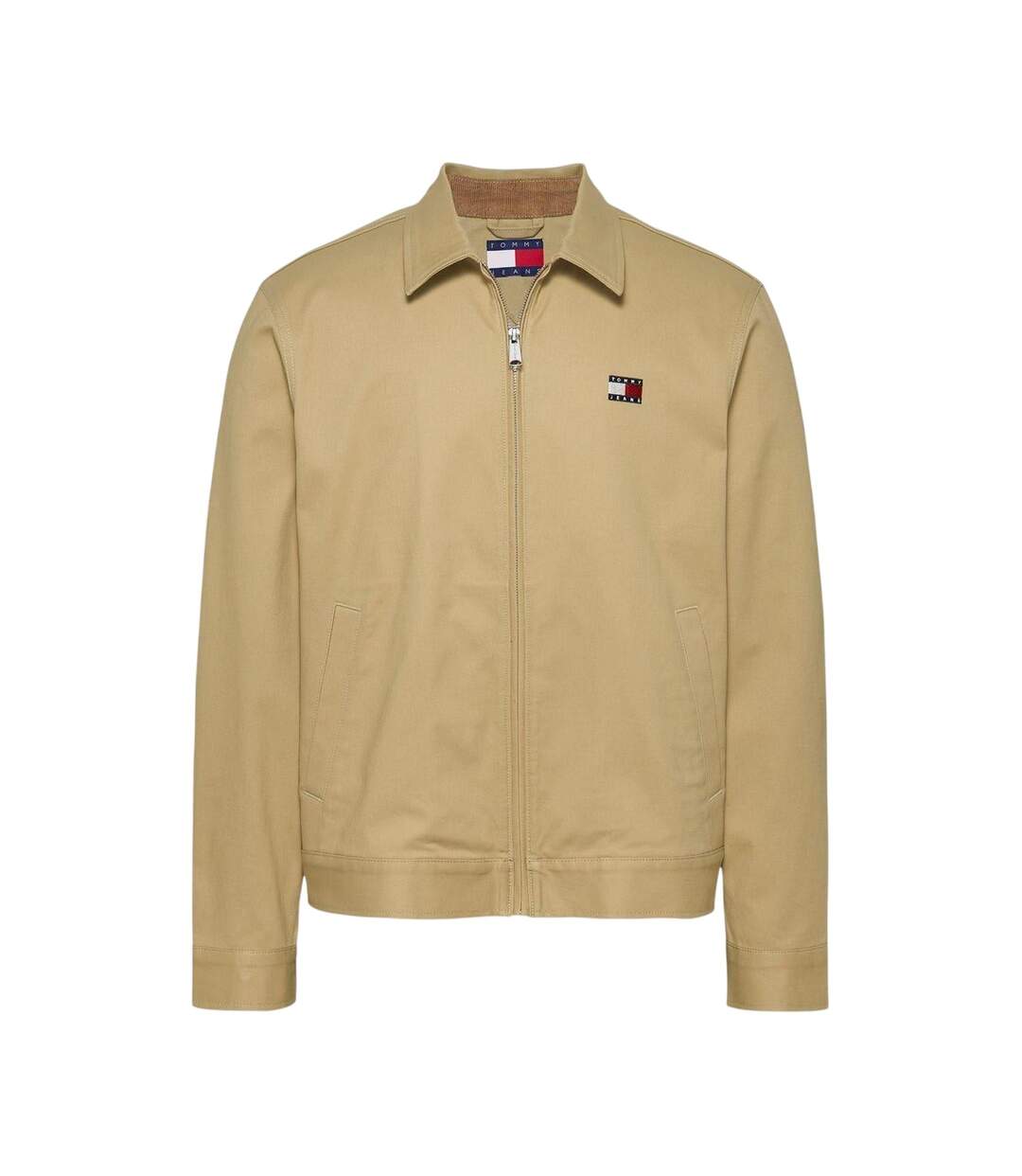 Mens Logo Full Zip Jacket Tan Tommy Jeans-2