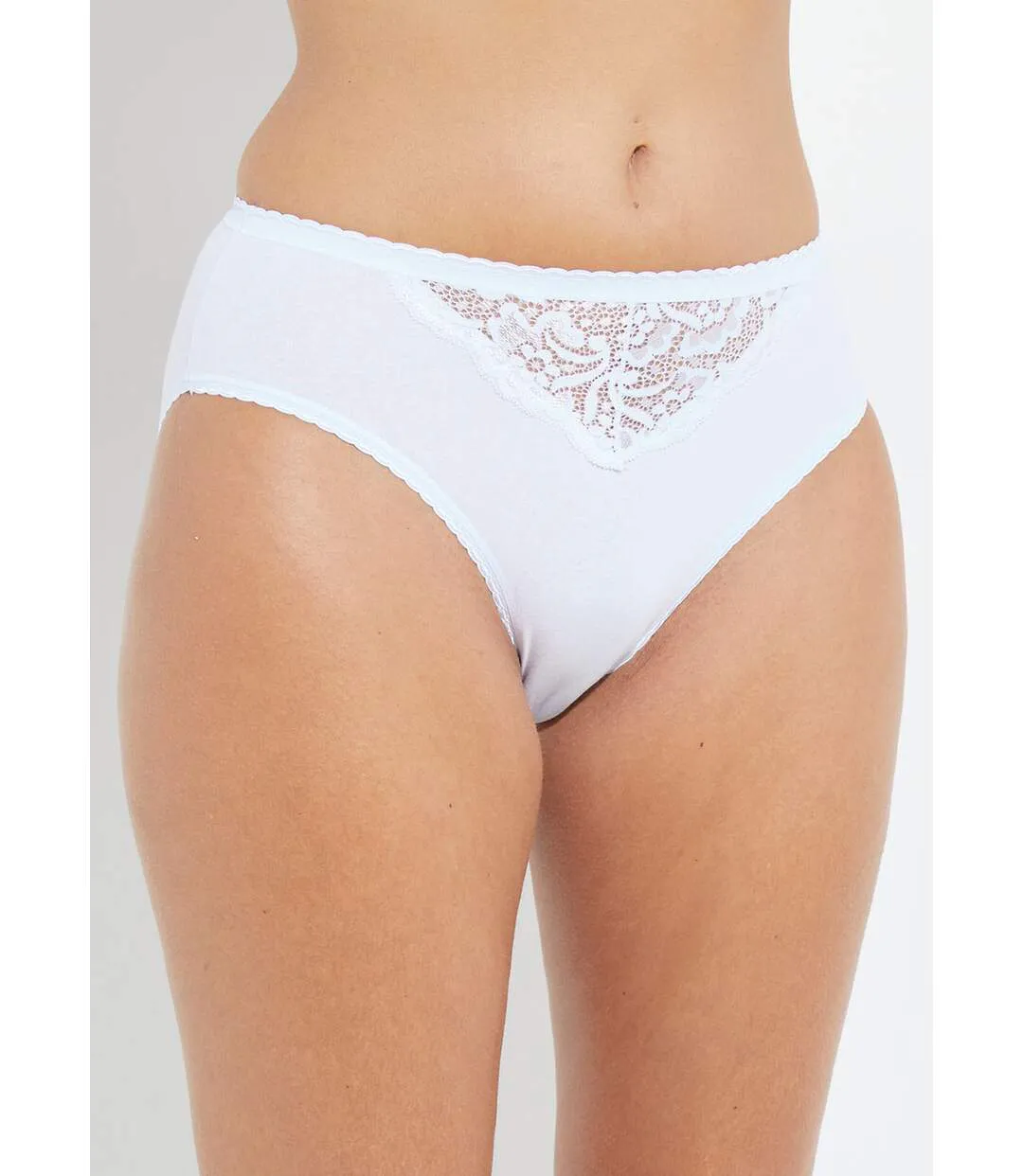 Culotte échancrée dentelle coton - lot de 3-3