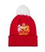 Manchester Crest Bobble Beanie Red Fan Originals-1