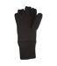 Womens/ladies faux fur lined fingerless gloves black Mountain Warehouse