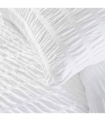 Parure de Lit 3 Pièces Plissia 240x220cm Blanc