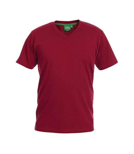 Duke Mens Signature-2 V-Neck T-Shirt (Red) - UTDC167