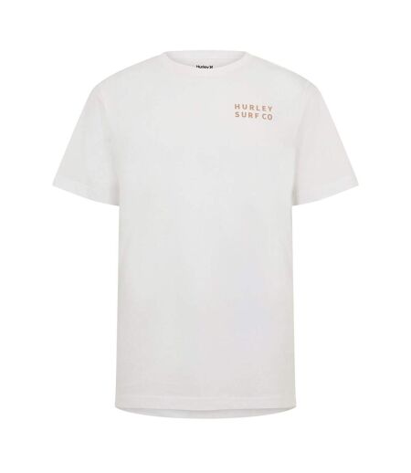 T-shirt Motif/style Lever Du Soleil Homme Blanc Hurley