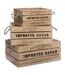 Lot de 3 Cagettes en Bois Brothers 35cm Naturel-1