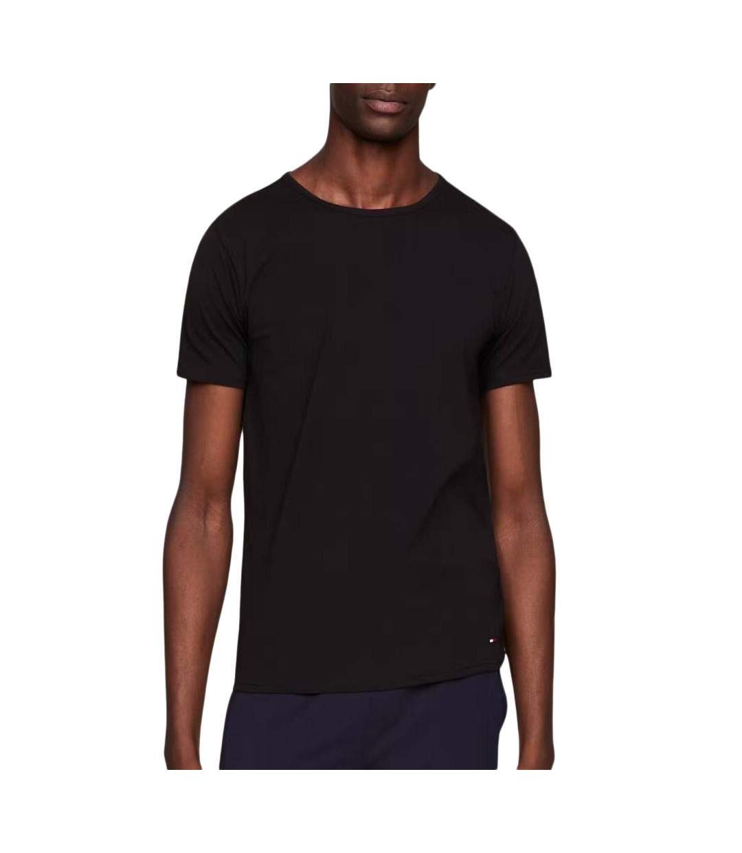 x3 t-shirts noir homme tommy hilfiger stretche-2