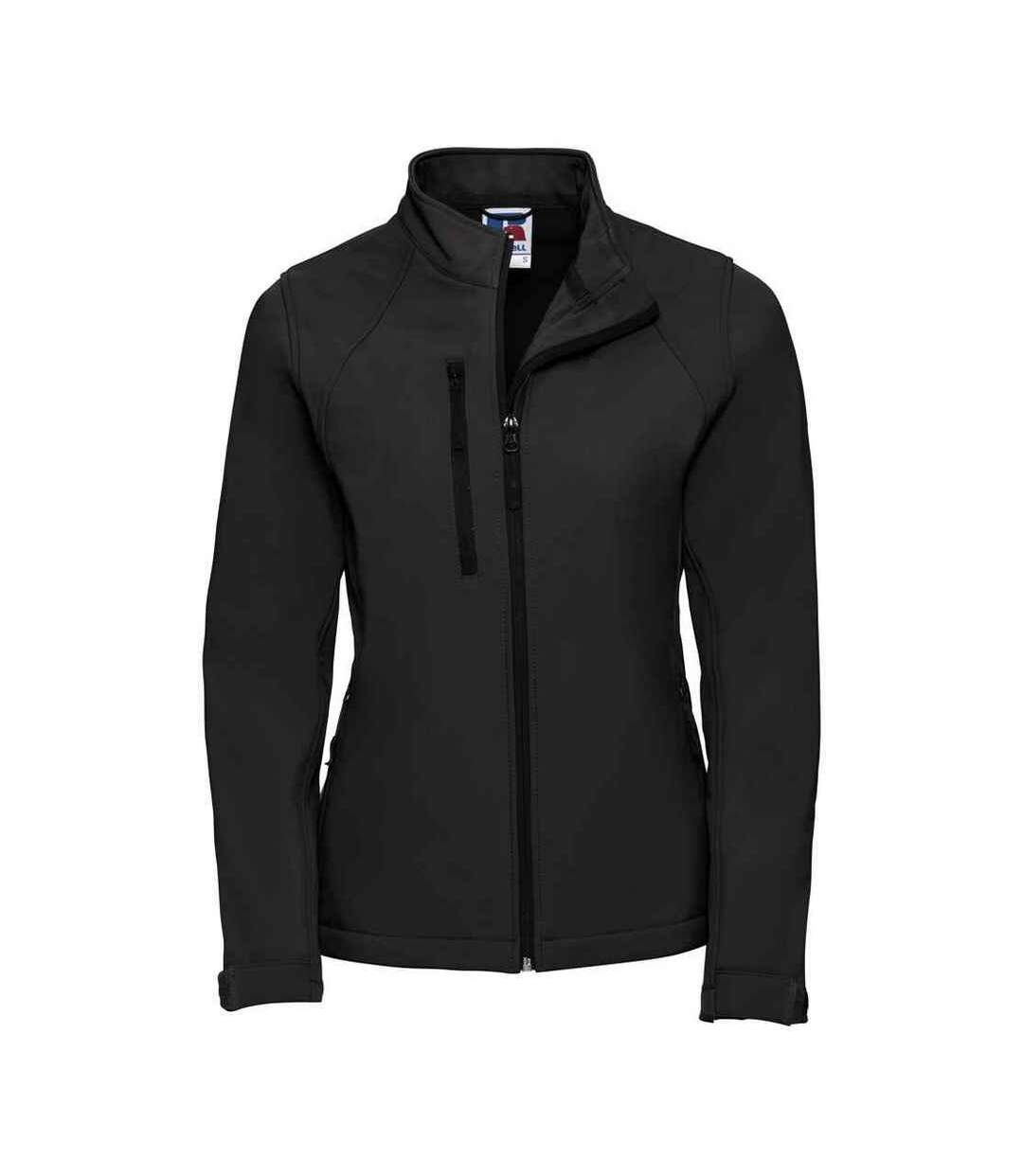 Womens/ladies 3 layer soft shell jacket black Russell