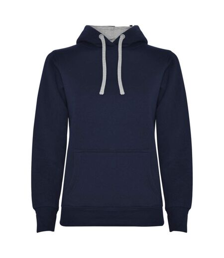 Sweat À Capuche Urban Femme Bleu Marine Gris Chiné Roly