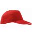 SOLS Unisex Sunny 5 Panel Baseball Cap (Red/White) - UTPC371-1