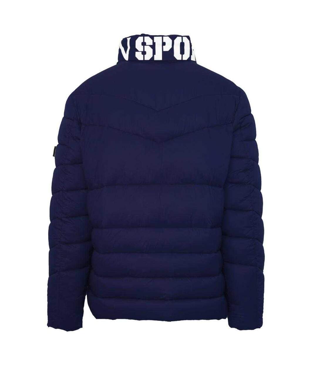 Doudoune Matelassée Motif/style Vif Homme Bleu Marine Foncé Plein Sport-2