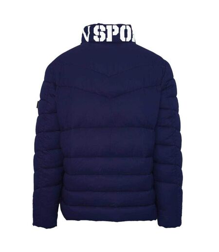 Doudoune Matelassée Motif/style Vif Homme Bleu Marine Foncé Plein Sport