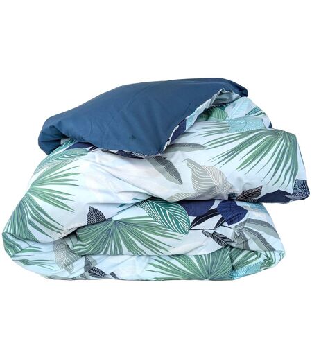 Housse de couette percale de coton MOOREA PACIFIC bleu cobalt