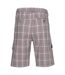 Mens earwig cargo shorts storm grey check Trespass-2