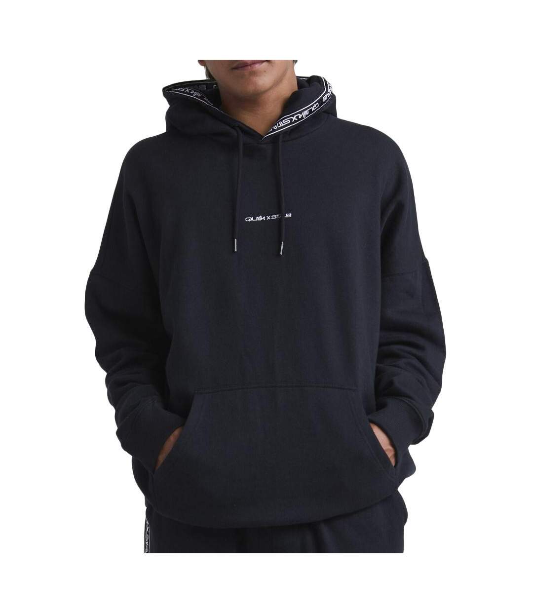 Sweat à Capuche Noir Homme Quiksilver Stab X Quik - M-1